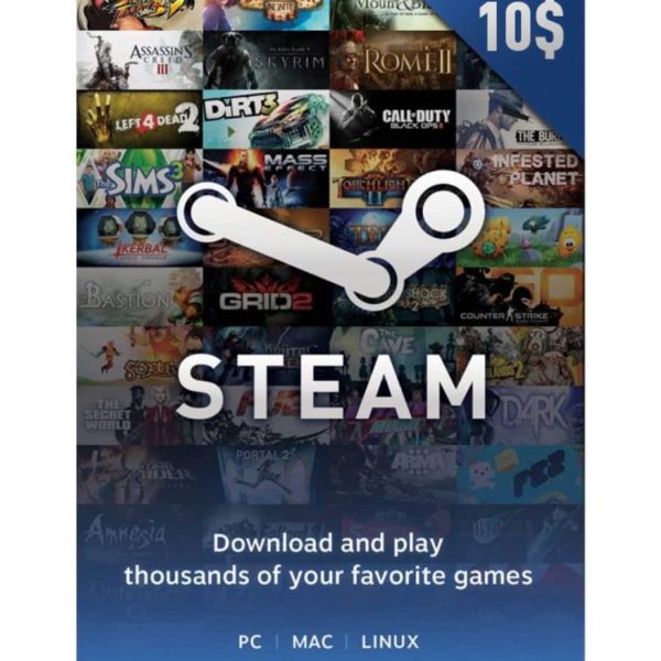 $10 Steam Wallet Card- (Email Delivery)