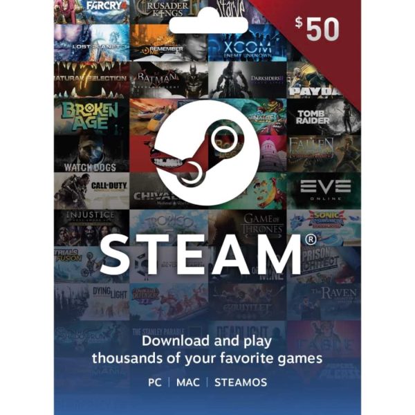 $50 Steam Wallet Card- (Email Delivery)